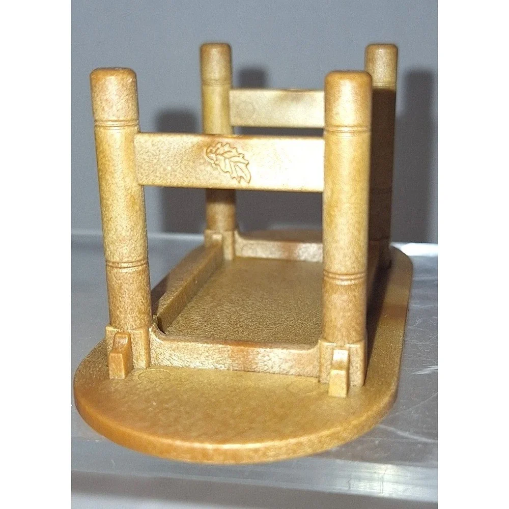 Calico Critters Sullivan dollhouse Dining Room Set Table Chairs Hutch Tan Acorn
